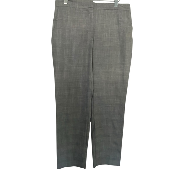 ZARA Tailored Gray Plaid Slim-Fit Trousers - Picture 2 of 8